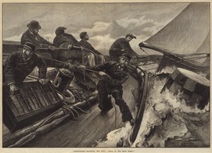 Yacht-Racing, rounding the Buoy, Haul in the Main Sheet! by William Heysham Overend