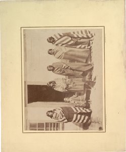 Group of five Native American women with young girl and baby, 1871 by William Hicks Jackson