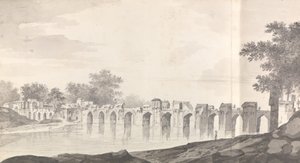 A View of the Bridge at Jaunpur over the River Gomti by William Hodges