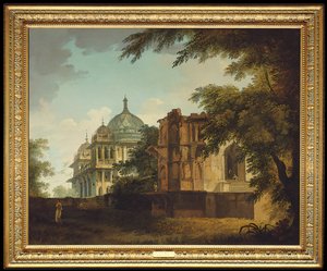View of a Mosque at Mounheer by William Hodges