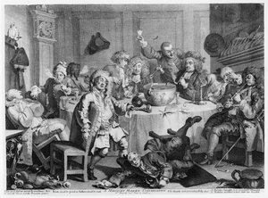A Midnight Modern Conversation by William Hogarth