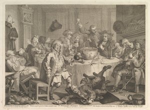 A Midnight Modern Conversation by William Hogarth
