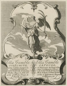 Advert for Ellis Gamble, Goldsmith by William Hogarth
