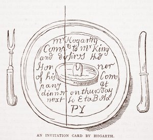 An Invitation Card by Hogarth by William Hogarth