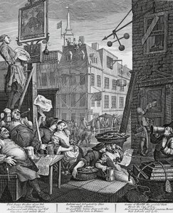 Beer Street, London, engraving by William Hogarth, United Kingdom