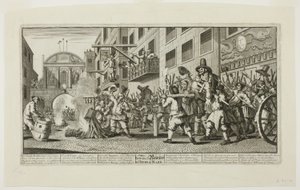 Burning the Rumps at Temple Bar, plate eleven from Hudibras