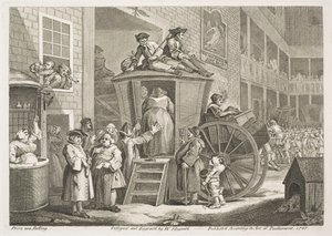 The Stagecoach or The Courtyard of the Inn in the Countryside by William Hogarth