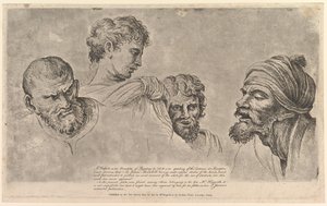 Four Heads from the Raphael Cartoons at Hampton Court by William Hogarth