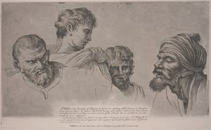 Four Heads from the Raphael Cartoons at Hampton Court by William Hogarth