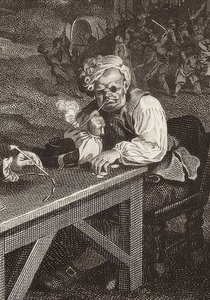 Four Prints of an Election. Plate 2: Canvassing for Votes (Detail). 1757 by William Hogarth