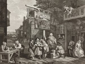 Four Prints of an Election. Plate 2: Canvassing for Votes. 1757 by William Hogarth