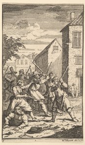 Hudibras Vanquished by Trulla, Seventeen Small Illustrations for Samuel Butler
