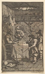 Hudibras Visiting Sidrophel, Seventeen Small Illustrations for Samuel Butler