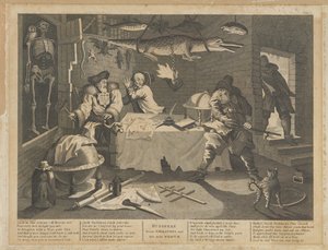 Hudibras beats Sidrophel and his man Whacum by William Hogarth