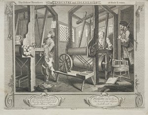 Industry and Idleness: The Fellow Prentices at Their Looms, 1747 by William Hogarth