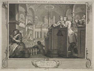 Industry and Idleness: The Industrious Prentice Performing the Duty of a Christian by William Hogarth