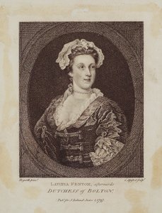 Lavinia Fenton, afterwards Duchess of Bolton, engraved by Cornelius Apostool by William Hogarth
