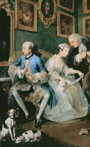 Marriage a la Mode: I - The Marriage Settlement, c.1743 oil on canvas (detail)