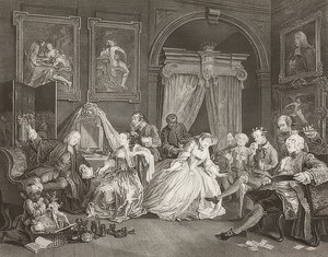 Marriage à la Mode. Plate 4: The Toilette. 1745
