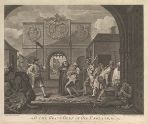 O the Roast Beef of Old England-The Gate of Calais by William Hogarth