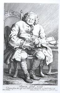 Portrait of Simon Fraser, Lord Lovat (c.1667-1747) 25 August 1746 by William Hogarth