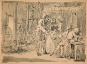 Rejected sketch for Industry and Idleness