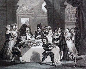 Sancho at the Feast, Starved by his Physician by William Hogarth