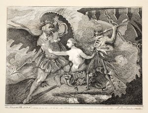 Satan, Sin and Death by William Hogarth
