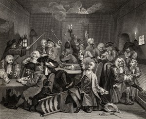 Scene in a Gaming House, plate VI from 