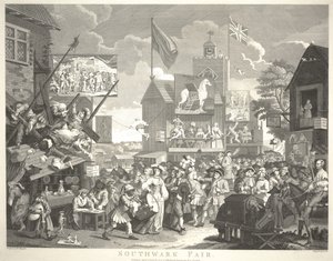 Southwark Fair, engraved by Thomas Cook by William Hogarth