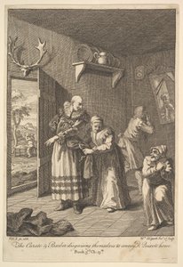 The Curate and the Barber Disguising Themselves to convey Don Quixote Home Six I..., 1756 or after
