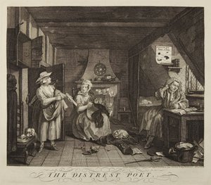 The Distressed Poet by William Hogarth