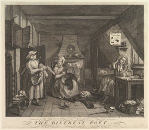 The Distressed Poet by William Hogarth