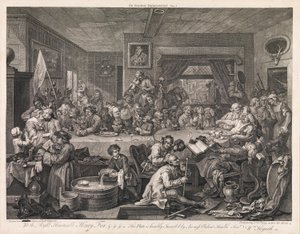 The Election, Plate 1: “An Election Entertainment” by William Hogarth