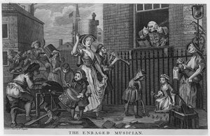 The Enraged Musician by William Hogarth