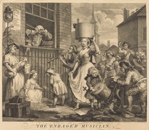 The Enraged Musician by William Hogarth