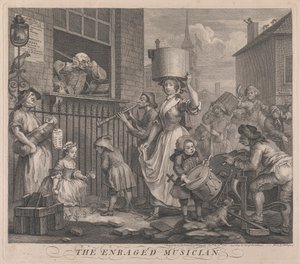 The Enraged Musician by William Hogarth
