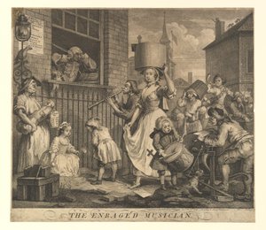 The Enraged Musician, November 30, 1741 by William Hogarth