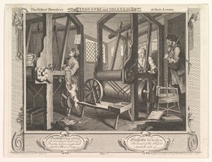 The Fellow Prentices at Their Looms by William Hogarth