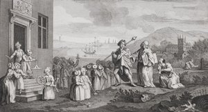 The Foundlings, engraved by F. Morellon La Cave by William Hogarth