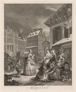 The Four Times of Day: Morning, 1738 by William Hogarth