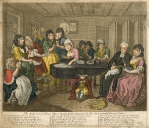 The Funeral of Poor Mary Hackabout, Attended by the Sisterhood of Drury Lane by William Hogarth