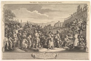 The Idle Prentice Executed at Tyburn, Industry and Idleness, plate 11, September 30, 1747 by William Hogarth