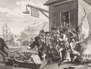 The Invasion, Plate 1: France. 1756 by William Hogarth
