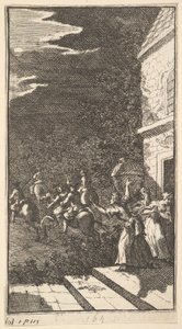 The New Metamorphosis, Plate 3: The Bandits Abduct Camilla by William Hogarth
