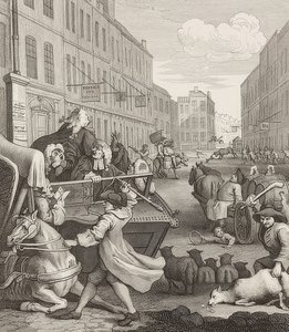 The Second Stage of Cruelty (from The Four Stages of Cruelty) by William Hogarth