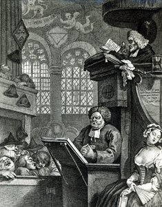 The Sleeping Congregation (1736) by William Hogarth