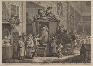 The Stage Coach, or The Country Inn Yard by William Hogarth