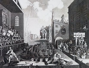 The Times. Plate II 1762 by William Hogarth