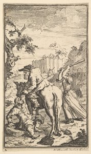Trulla Attacking Hudibras Seventeen Small Illustrations for Samuel Butler
